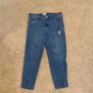 Knox Rose Distressed Blue Ankle Jeans